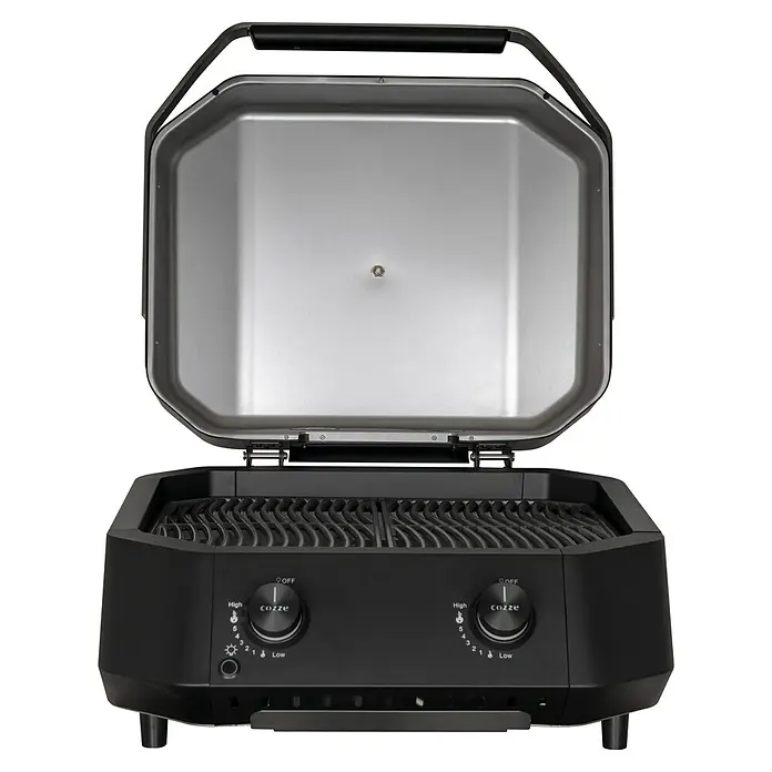 Cozze Gasgrill G 500 - Grillfläche (B x T): 53,5 x 41,8 cm, 5 kW, Anzahl Brenner: 2 Stk. - Der Cozze Gasgrill mit Deckel ist ideal für Balkon oder Terrasse. Kompaktes Design, einfache Bedienung und schnelles Aufheizen.