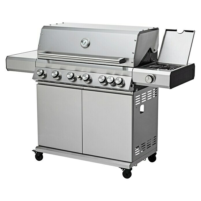 Grandstate Gasgrill Eagle 652 (Grillfläche (B x T): 90 x 45 cm, 24,2 kW, Anzahl Brenner: 6 Stk., Material Grillfläche: Gusseisen) | BAUHAUS