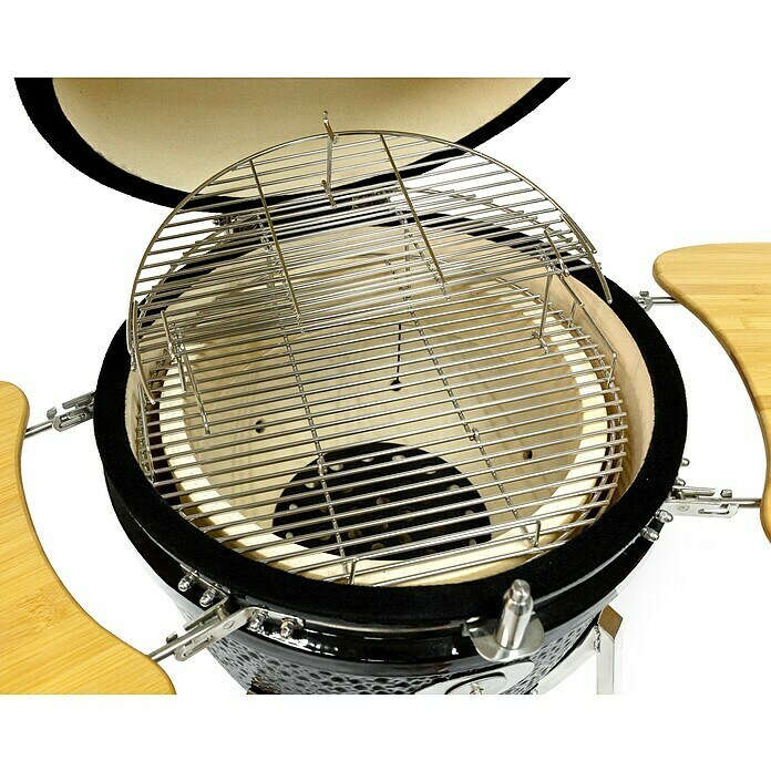 Flame Rock  Holzkohlegrill Kamado 22 (Durchmesser Grillfläche: 47 cm, Grau) | BAUHAUS