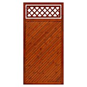 Sichtschutz-Halbelement Toulon (90 x 180 cm, Gerade, Teak)