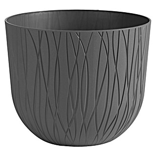 Lienbacher Pflanztopf Nature (Außenmaß (Ø x H): 30 x 24,7 cm, Kunststoff, Rauchgrau)