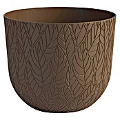 Lienbacher Pflanztopf Leaf (Außenmaß (Ø x H): 30 x 24,7 cm, Kunststoff, Cafébraun) | BAUHAUS