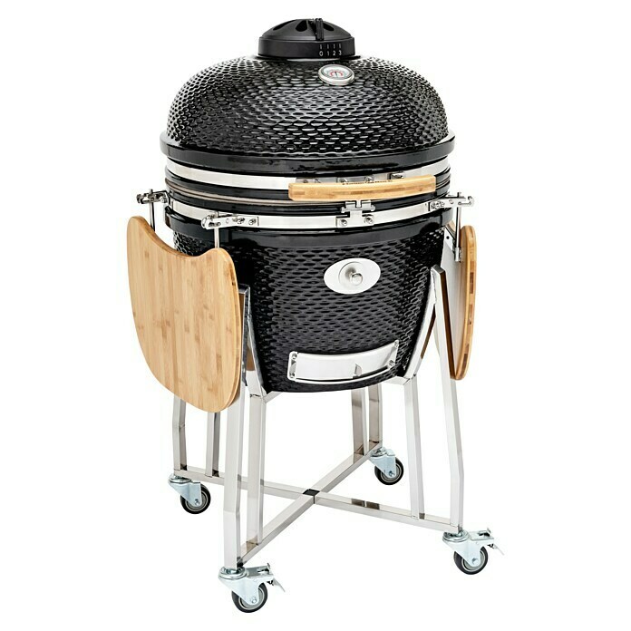 Flame Rock  Holzkohlegrill Kamado 24 Pro (Durchmesser Grillfläche: 52 cm, Schwarz) | BAUHAUS