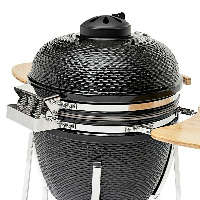 Flame Rock  Holzkohlegrill Kamado 24 Pro (Durchmesser Grillfläche: 52 cm, Schwarz) | BAUHAUS