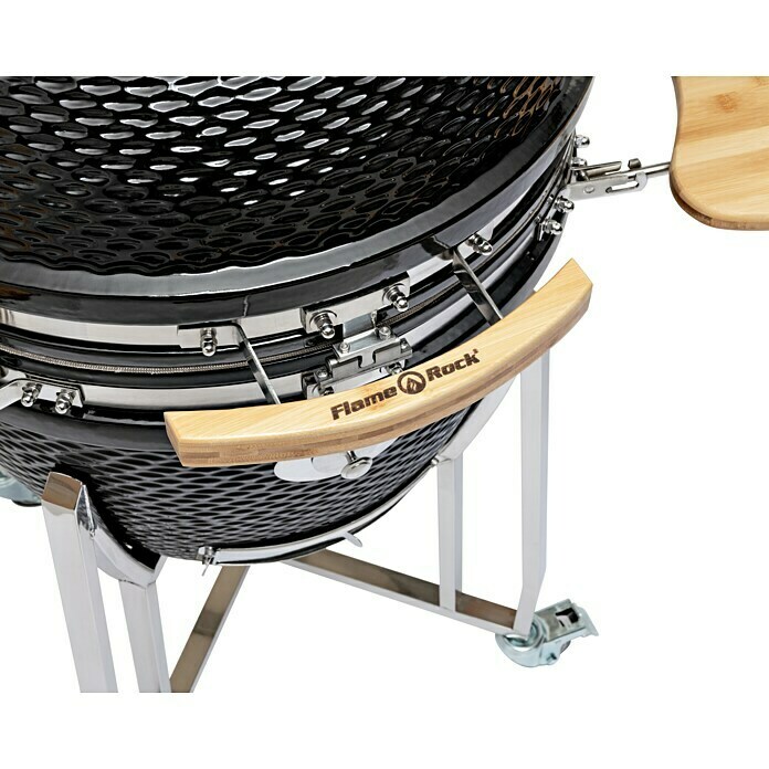 Flame Rock  Holzkohlegrill Kamado 24 Pro (Durchmesser Grillfläche: 52 cm, Schwarz) | BAUHAUS