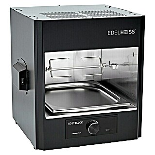 Edelheiss Barbacoa eléctrica Röstblock (Superficie de la parrilla (An x Pr): 28,5 x 30 cm, 2,65 kW, Número de quemadores: 2 ud.)