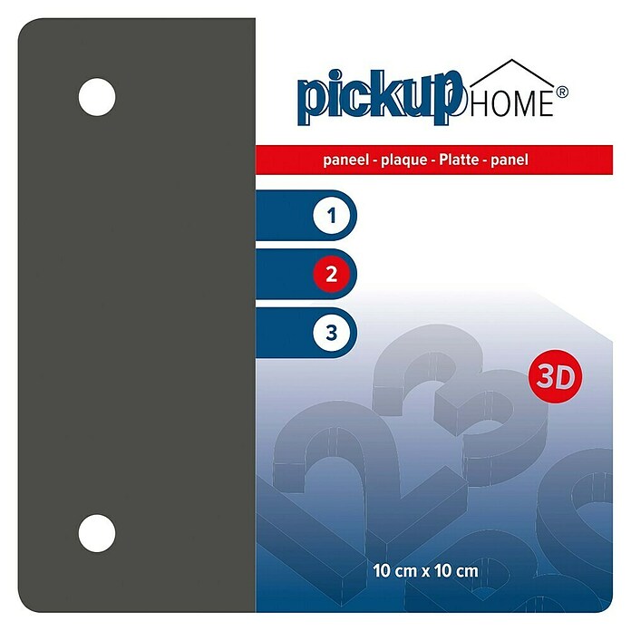Pickup 3D Home Bord (l x b: 10 x 10 cm, Grijs)