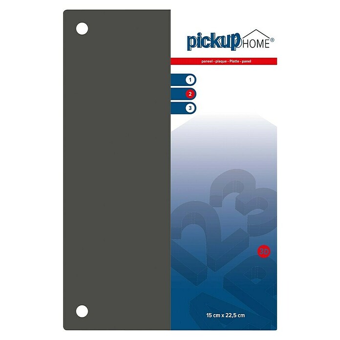 Pickup 3D Home Schild (L x B: 22,5 x 15 cm, Grau)