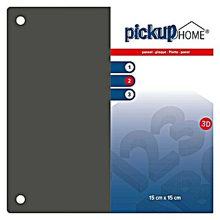 Pickup 3D Home Schild (L x B: 15 x 15 cm, Grau)