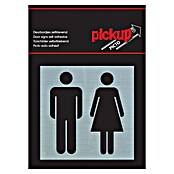 Pickup Etiqueta adhesiva (Motivo: Hombre / Mujer, L x An: 80 x 80 mm)