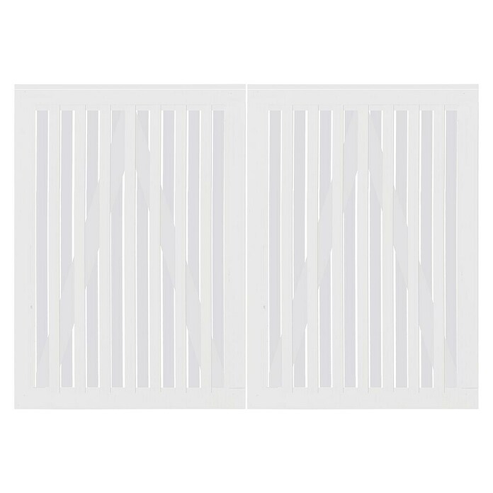 Plus Zauntor Nostalgi (200 x 140 cm, Weiß RAL 9010, Holz) | BAUHAUS