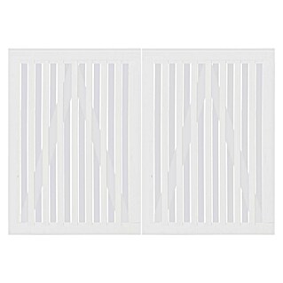 Plus Zauntor Nostalgi (200 x 140 cm, Weiß RAL 9010, Holz)