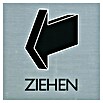 Pickup Aufkleber (Motiv: Ziehen, L x B: 80 x 80 mm)