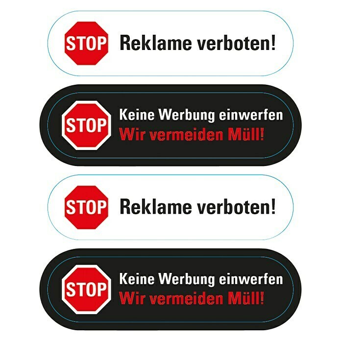 Pickup AufkleberMotiv: Bitte keine Werbung Top View