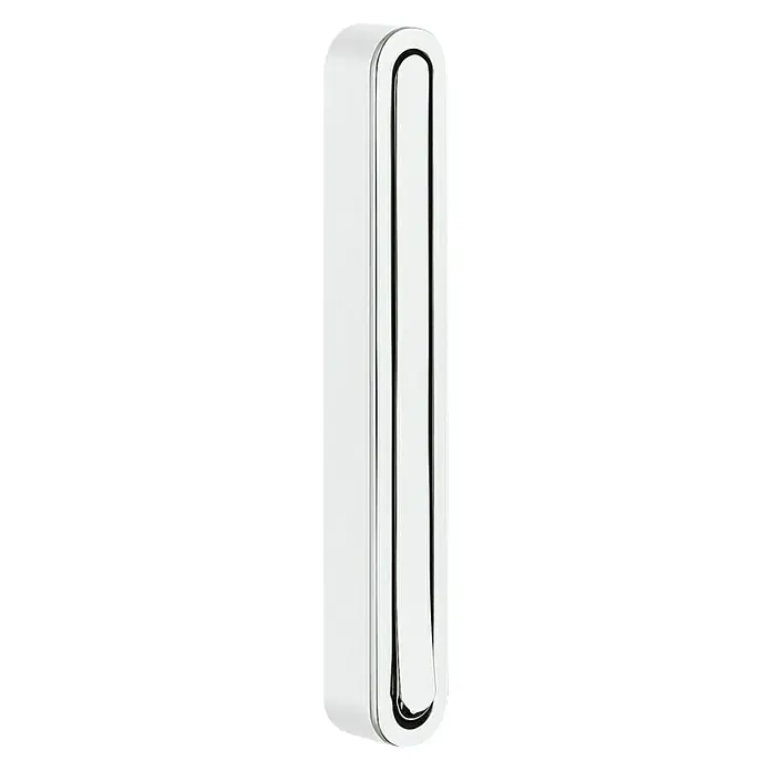 Garderobenhaken - L x B: 160 x 21 mm, Kunststoff, Wandmontage, Weiß - Stylische, längliche, weiße Wandleuchte mit abgerundeten Ecken und schlankem Design. Ideal für moderne Innenräume.