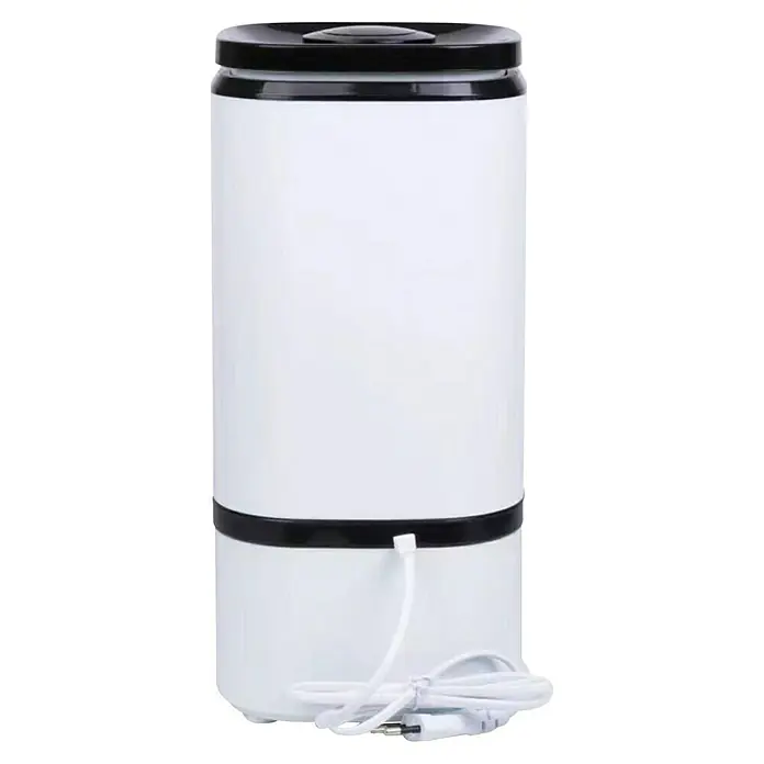 Purline Humidificador Hydro 15 - 17 x 19 x 37 cm, Blanco - Calentador de cuidado de la piel cilíndrico blanco con detalles en negro y un cable blanco, ideal para el cuidado de la piel en casa.