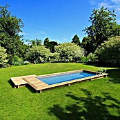 myPool Holz-Pool Urban (670 x 301 x 133 cm, 11.800 l, Naturbraun) | BAUHAUS