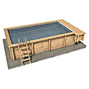 myPool Holz-Pool Urban (650 x 398 x 133 cm, 18.200 l, Naturbraun) | BAUHAUS