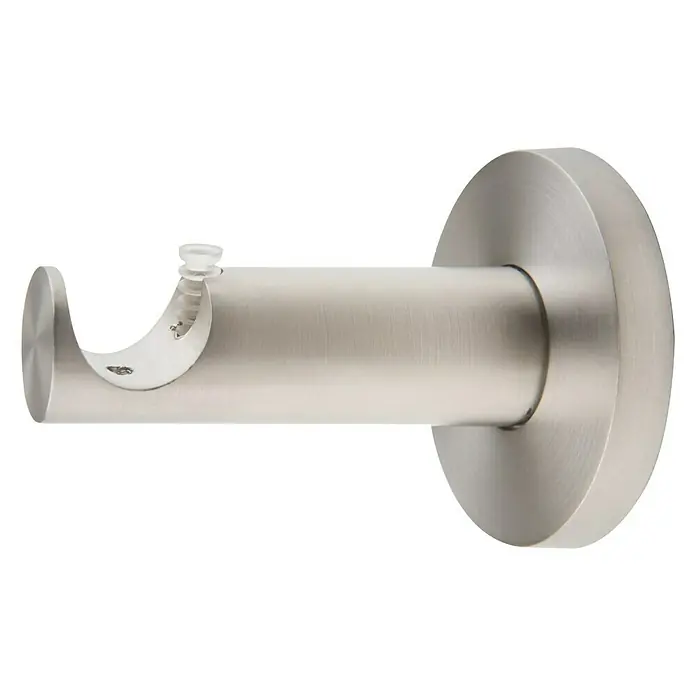 Expo Ambiente Wandträger Function - Chrom matt, Geeignet für: Gardinenstangen Ø 20 mm, 78 mm - Wandhalterung für Gardinenstange aus gebürstetem Nickel. Robuste und elegante Halterung für Ihre Fensterdekoration.