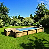 myPool Holz-Pool Urban (670 x 301 x 133 cm, 11.800 l, Naturbraun) | BAUHAUS