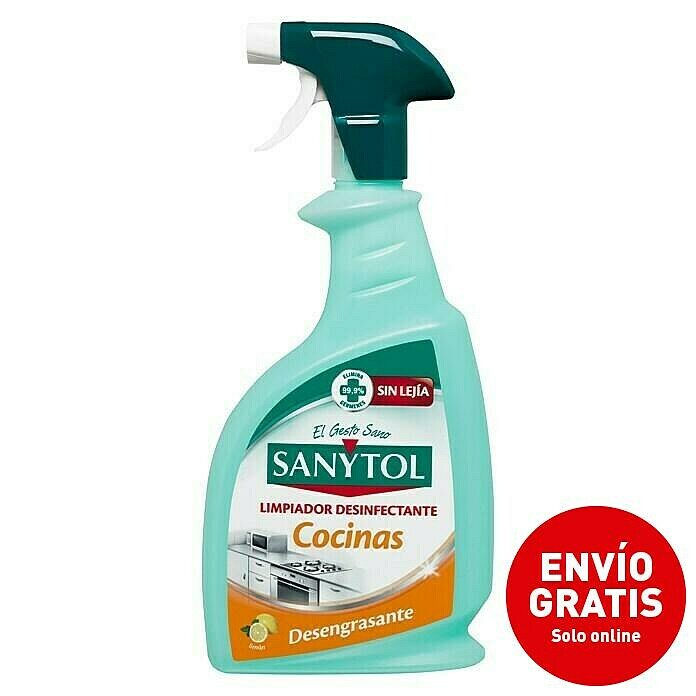Sanytol - Spray Limpiador Desinfectante Quitagrasas, Desengrasa y