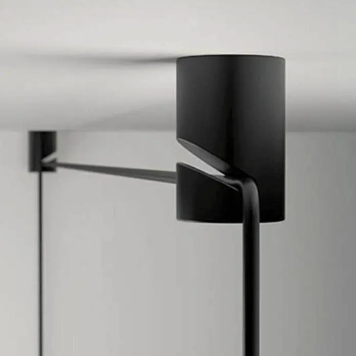 Chacon Gancho para colgar lámparas de techo V - Negro - Lámpara de techo negra moderna con un diseño minimalista. Un acento elegante para cualquier habitación.