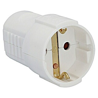 UniTEC Šuko utičnica za montiranje na kabel (Bijele boje, Plastika, IP20, 250 V, 16 A)
