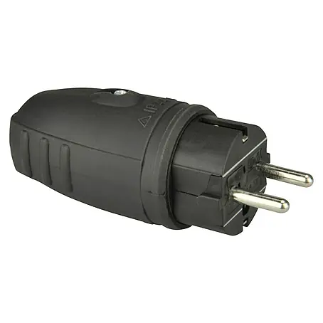 UniTEC  Gummi-Schutzkontakt-Stecker