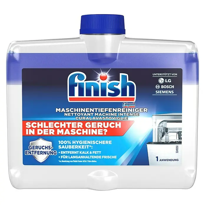 Finish Maschinen-Tiefenreiniger - Klassisch, 250 ml - Finish Maschinentiefenreiniger: Hygienische Sauberkeit für die Spülmaschine, entfernt Kalk und Fett, für langanhaltende Frische.