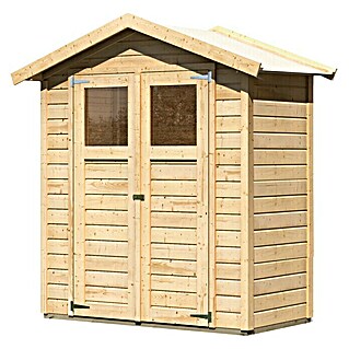 Karibu Gartenhaus Dahme (Außenmaß inkl. Dachüberstand (B x T): 207 x 120 cm, Holz, Natur)