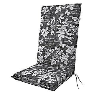 Doppler Sitzauflage Spot (Hochlehner, L x B x H: 118 x 48 x 5 cm, Materialzusammensetzung Bezug: Baumwoll-Polyester-Mischgewebe, Weiße Blumen)