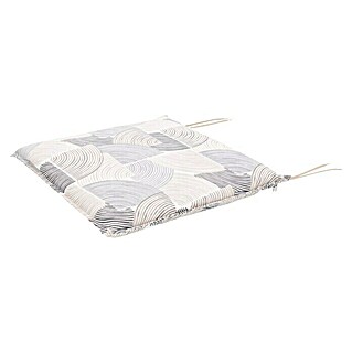 Doppler Sitzkissen Elegant (Weiß/Grau, L x B x H: 45 x 45 x 4 cm, Polyester)