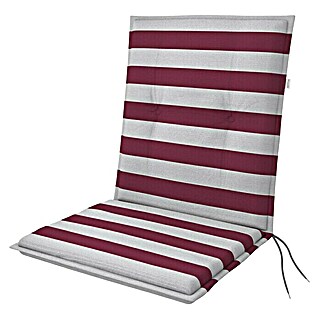 Doppler Sitzauflage Living (Rot liniert, L x B x H: 100 x 48 x 6 cm, Materialzusammensetzung Bezug: Baumwoll-Polyester-Mischgewebe)