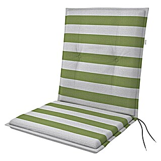 Doppler Sitzauflage Living (Grün liniert, L x B x H: 100 x 48 x 6 cm, Materialzusammensetzung Bezug: Baumwoll-Polyester-Mischgewebe)