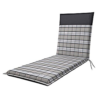 Doppler Liegenauflage Casa (Grau/Dunkelgrau Kariert, L x B x H: 195 x 60 x 6 cm, Polyester, Liegenauflage)