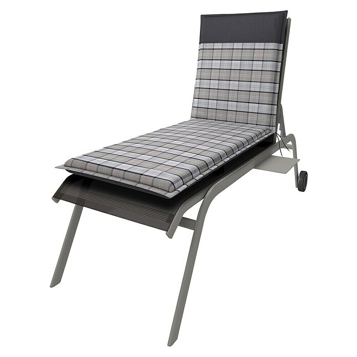 Doppler Liegenauflage Casa (L x B x H: 195 x 60 x 6 cm, Polyester, Grau) | BAUHAUS
