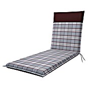 Doppler Liegenauflage Casa (L x B x H: 195 x 60 x 6 cm, Polyester, Grau/Rot Kariert) | BAUHAUS