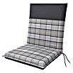 Doppler Sitzauflage Casa (Grau/Dunkelgrau Kariert, Niederlehner, L x B x H: 100 x 48 x 6 cm, Materialzusammensetzung Bezug: Polyester) | BAUHAUS
