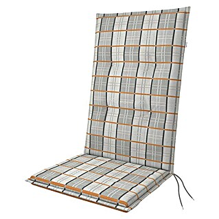 Doppler Sitzauflage Spot (Hochlehner, L x B x H: 118 x 48 x 5 cm, Materialzusammensetzung Bezug: Baumwoll-Polyester-Mischgewebe, Gelb kariert)