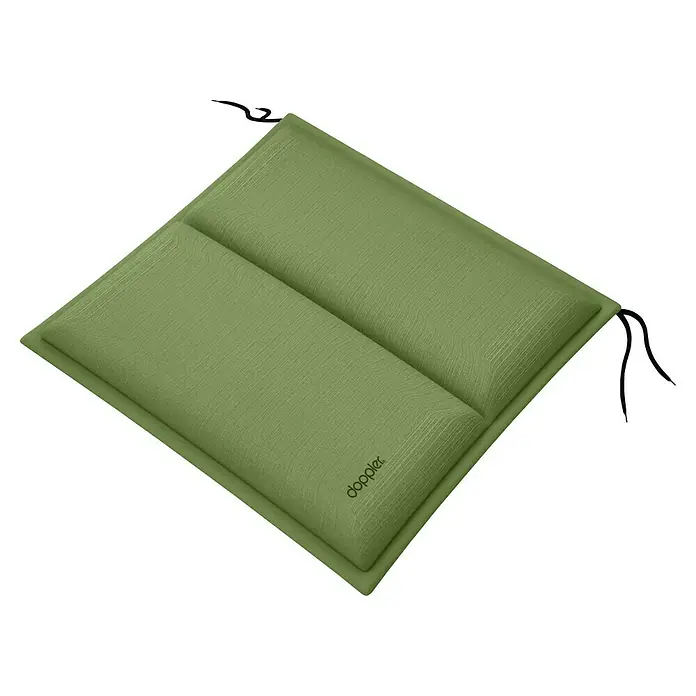 Doppler Outdoor-Sitzkissen City - Grün, L x B x H: 48 x 48 x 6 cm - Ein quadratisches, grünes Sitzkissen mit einer mittigen Naht, das Komfort und Stil vereint. Ideal für Gartenmöbel und mehr.