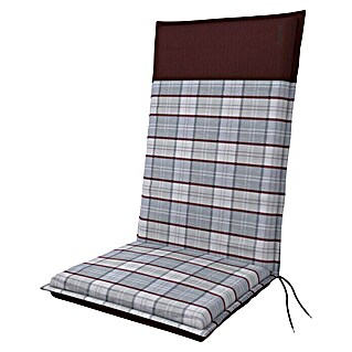 Doppler Sitzauflage Casa (Rot/Grau, Hochlehner, L x B x H: 119 x 48 x 6 cm, Materialzusammensetzung Bezug: Polyester)
