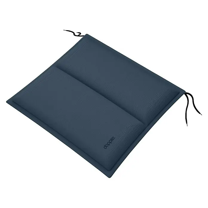 Doppler Outdoor-Sitzkissen City - Blau, L x B x H: 48 x 48 x 6 cm - Blaues Sitzkissen von Doppler mit praktischen Bändern zur Befestigung, ideal für Outdoor-Aktivitäten und komfortables Sitzen.