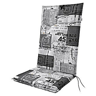 Doppler Sitzauflage Living (Hochlehner, L x B x H: 119 x 48 x 6 cm, Materialzusammensetzung Bezug: Baumwoll-Polyester-Mischgewebe, New York Grau)