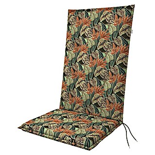 Doppler Sitzauflage Living (Hochlehner, L x B x H: 119 x 48 x 6 cm, Materialzusammensetzung Bezug: Baumwoll-Polyester-Mischgewebe, Braune Blumen)