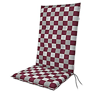 Doppler Sitzauflage Living (Hochlehner, L x B x H: 119 x 48 x 6 cm, Materialzusammensetzung Bezug: Baumwoll-Polyester-Mischgewebe, Rot kariert)