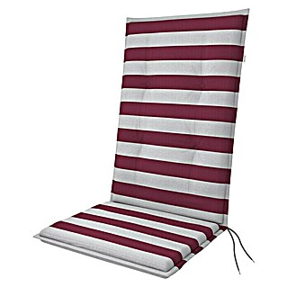 Doppler Sitzauflage Living (Hochlehner, L x B x H: 119 x 48 x 6 cm, Materialzusammensetzung Bezug: Baumwoll-Polyester-Mischgewebe, Rot liniert)