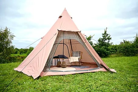 Tipi-Zelt - L x B x H: 450 x 390 x 300 cm, Polyester, Beige online kaufen  bei BAUHAUS