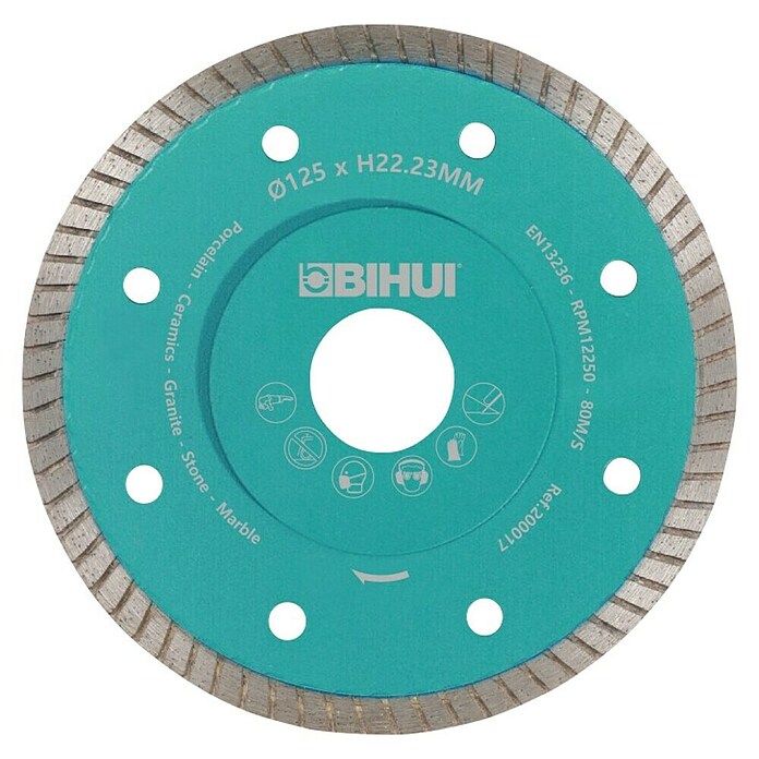 Bihui Diamantna rezalna plošča  (Premer: 125 mm, Izvrtina: 22,23 mm, Keramika) | 2551 - Zubehör Multifunktion/Modellbau | BCDA - Zubeh Bohrm/Bohrhämmer/Akkumasch | BCD - Maschinenzubehör | BC - Maschinenzubehör | B - Werkz/Masch/Maschzubeh/Auto | BAUHAUS