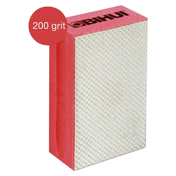 Bihui Schleifschwamm DHP200 - Körnung: 200, L x B: 95 x 55 mm - Bild einer Schleifscheibe mit 200er Körnung, ideal zum Glätten von Oberflächen. Perfekt für präzise Schleifarbeiten mit optimalem Ergebnis.