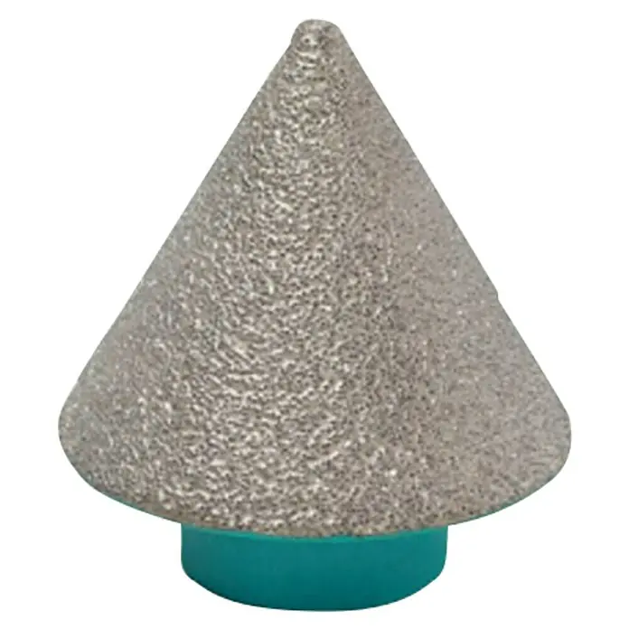 Bihui Hohlbohrkrone DIA-SENKER - Durchmesser: 38 mm, Max. Drehzahl: 11.000 U/min - Kegelförmiger Diamant-Fräser mit grünem Schaft. Ideal zum Schleifen und Polieren von harten Materialien mit hoher Präzision.